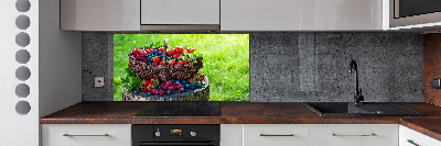 Cooker splashback Forest fruit basket