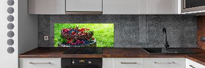 Cooker splashback Forest fruit basket