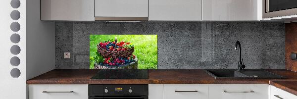 Cooker splashback Forest fruit basket