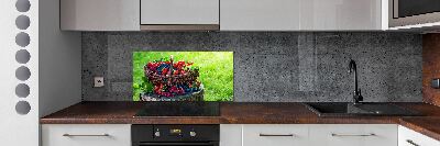 Cooker splashback Forest fruit basket