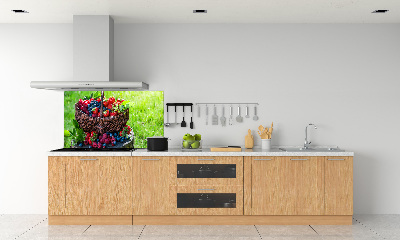 Cooker splashback Forest fruit basket