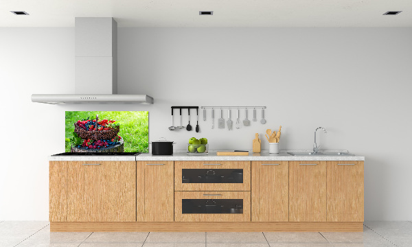 Cooker splashback Forest fruit basket