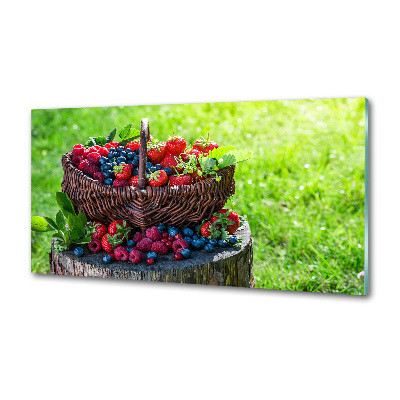 Cooker splashback Forest fruit basket