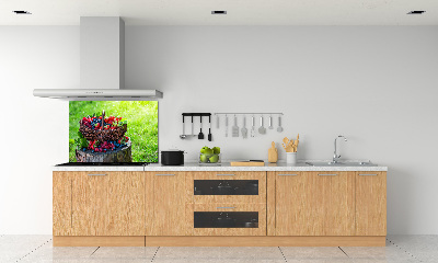 Cooker splashback Forest fruit basket