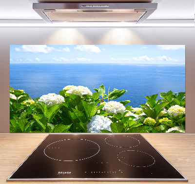 Cooker splashback Flowers by the sea