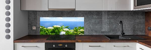 Cooker splashback Flowers by the sea