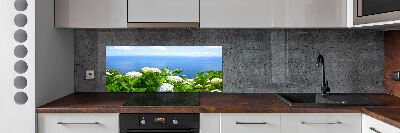 Cooker splashback Flowers by the sea