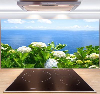 Cooker splashback Flowers by the sea