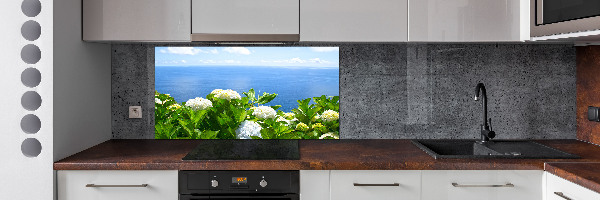 Cooker splashback Flowers by the sea