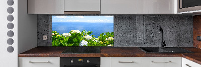 Cooker splashback Flowers by the sea