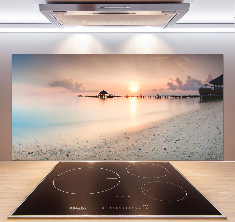 Cooker splashback Maldives beach