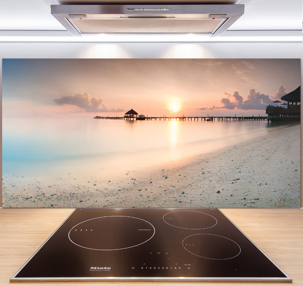 Cooker splashback Maldives beach