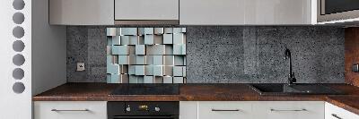 Cooker splashback Cube wall