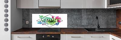 Glass splashback Summer