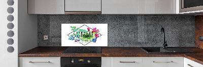 Glass splashback Summer