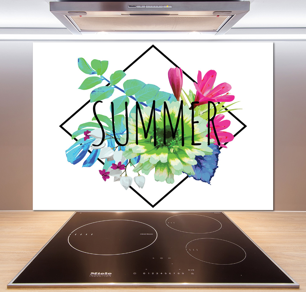 Glass splashback Summer