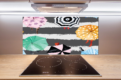 Cooker splashback Colorful umbrellas