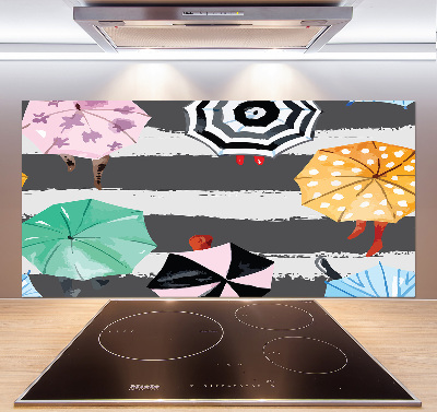 Cooker splashback Colorful umbrellas