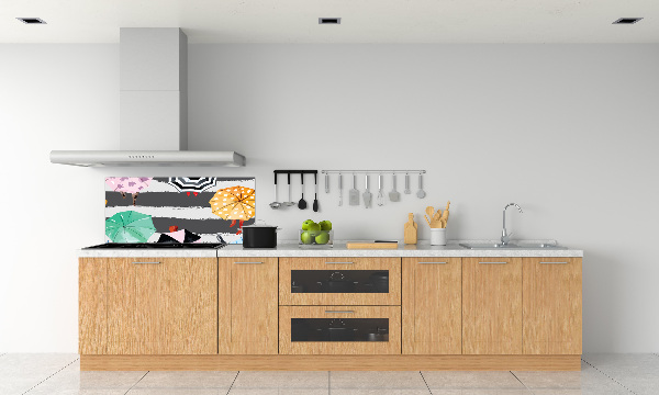 Cooker splashback Colorful umbrellas