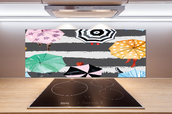 Cooker splashback Colorful umbrellas