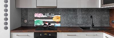 Cooker splashback Colorful umbrellas