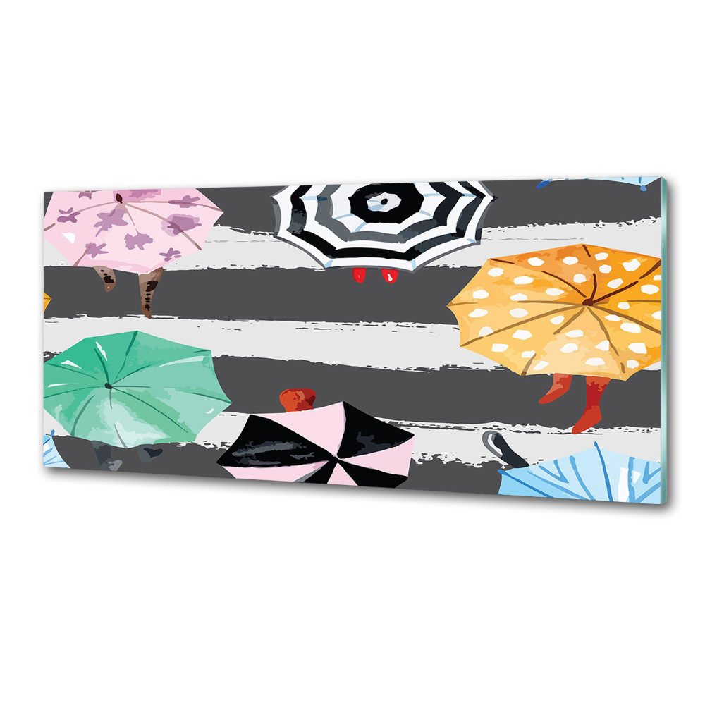 Cooker splashback Colorful umbrellas