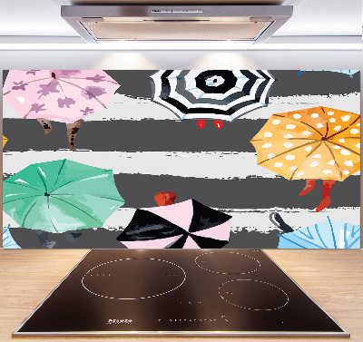 Cooker splashback Colorful umbrellas