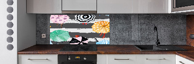 Cooker splashback Colorful umbrellas