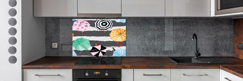 Cooker splashback Colorful umbrellas