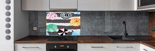 Cooker splashback Colorful umbrellas