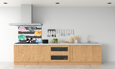 Cooker splashback Colorful umbrellas