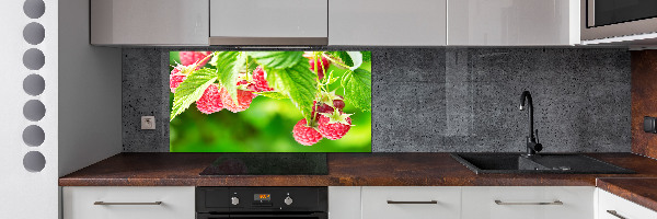 Cooker splashback Raspberries in the garden