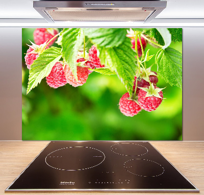 Cooker splashback Raspberries in the garden