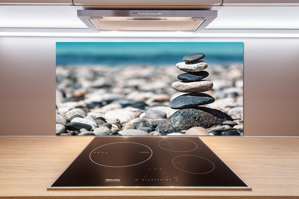 Cooker splashback Stack of stones