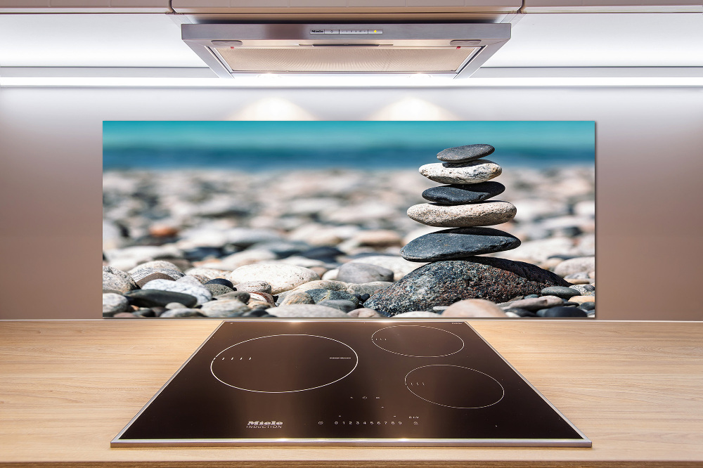 Cooker splashback Stack of stones