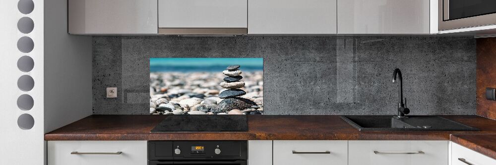 Cooker splashback Stack of stones