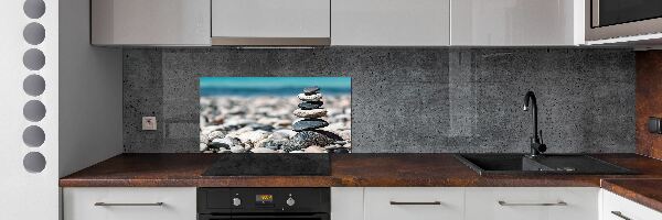 Cooker splashback Stack of stones