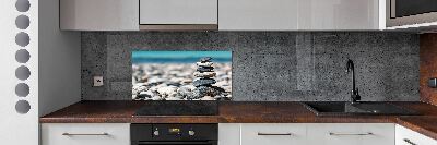 Cooker splashback Stack of stones