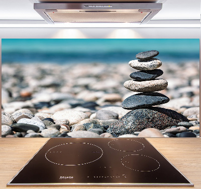 Cooker splashback Stack of stones