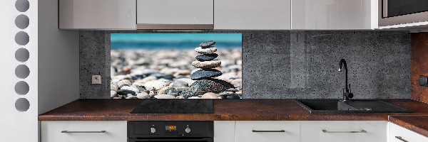 Cooker splashback Stack of stones