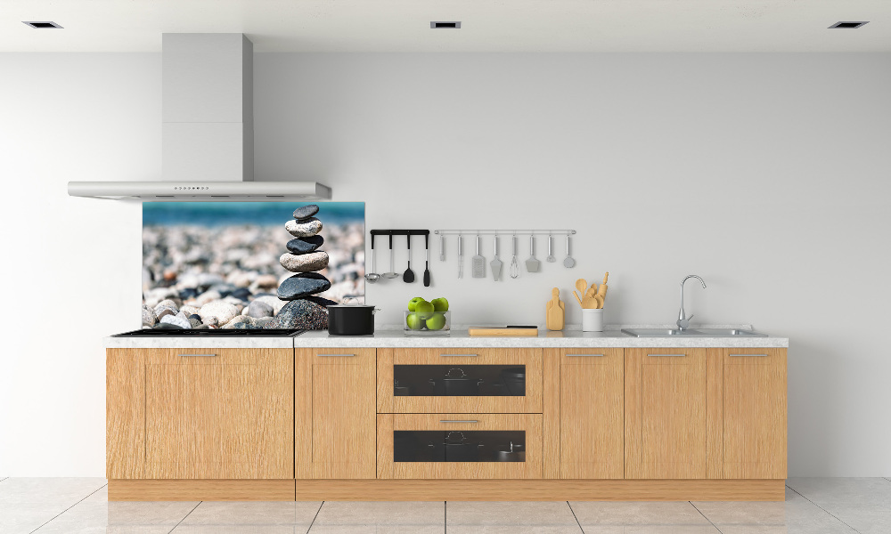 Cooker splashback Stack of stones