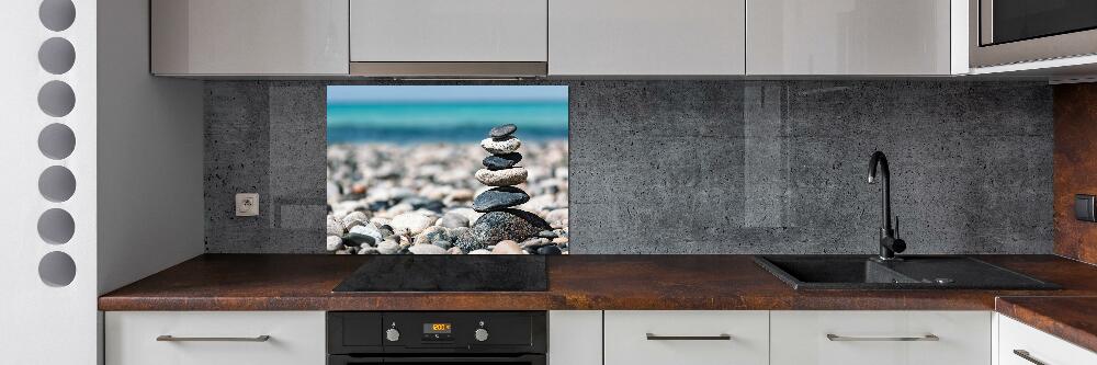 Cooker splashback Stack of stones