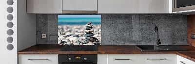 Cooker splashback Stack of stones