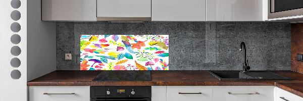 Cooker splashback Floral pattern