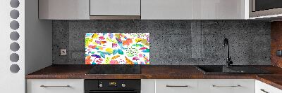 Cooker splashback Floral pattern