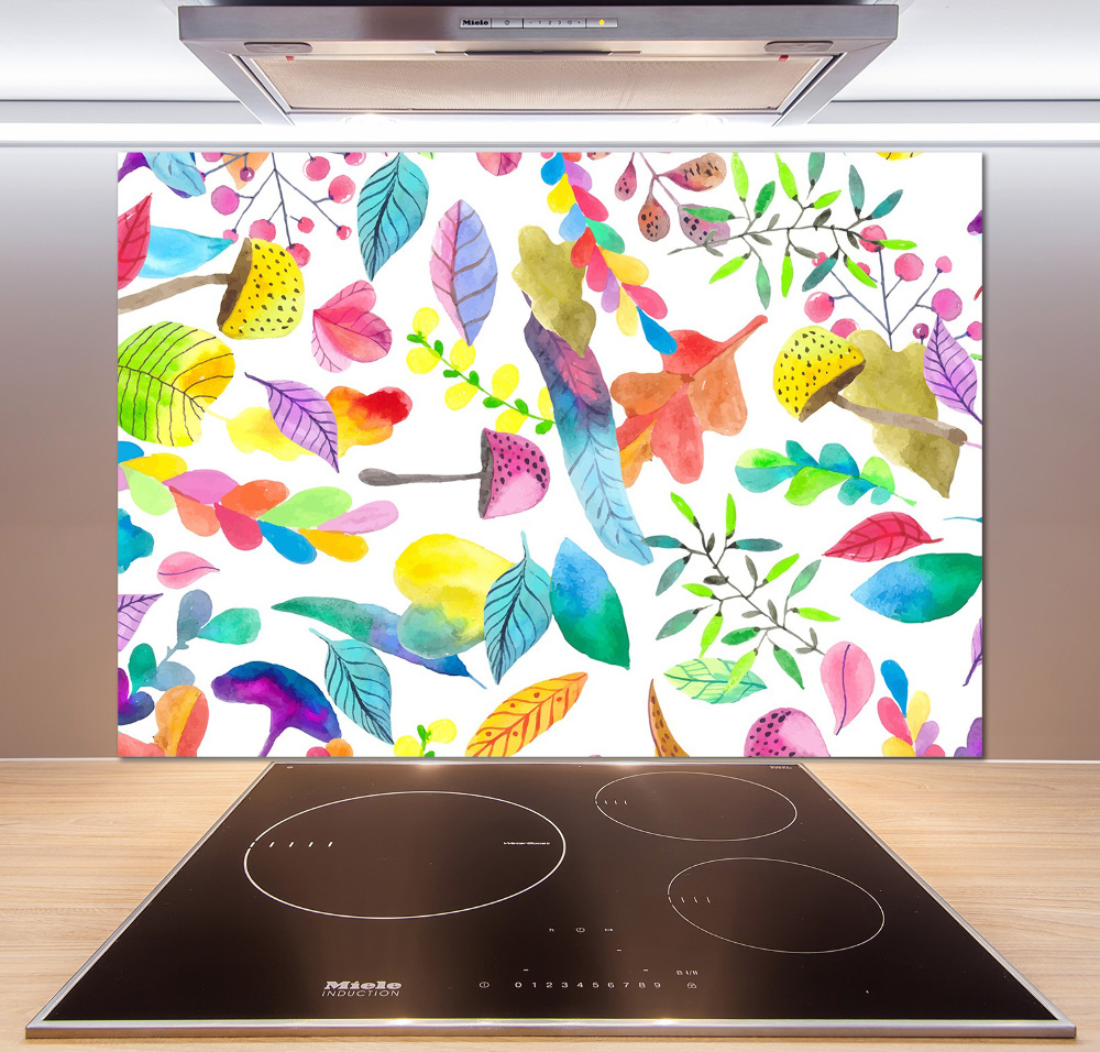 Cooker splashback Floral pattern