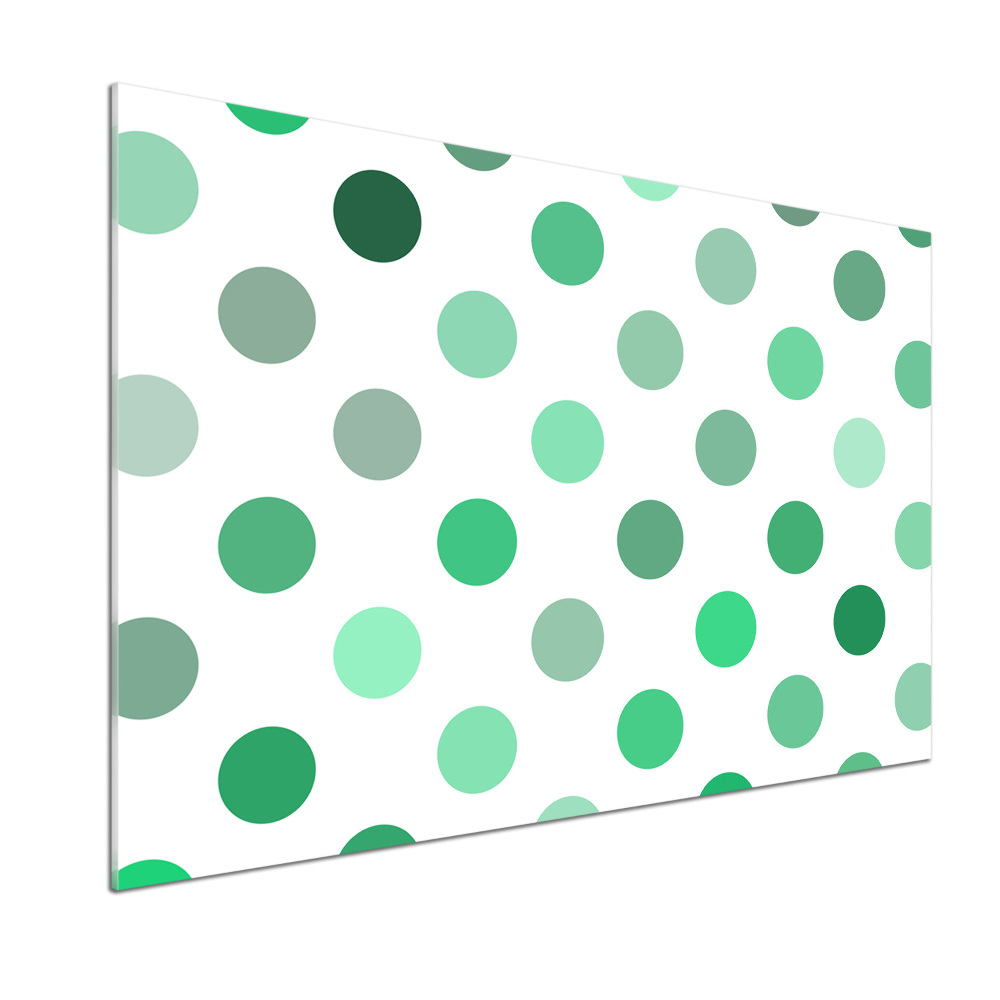 Cooker splashback Green dots