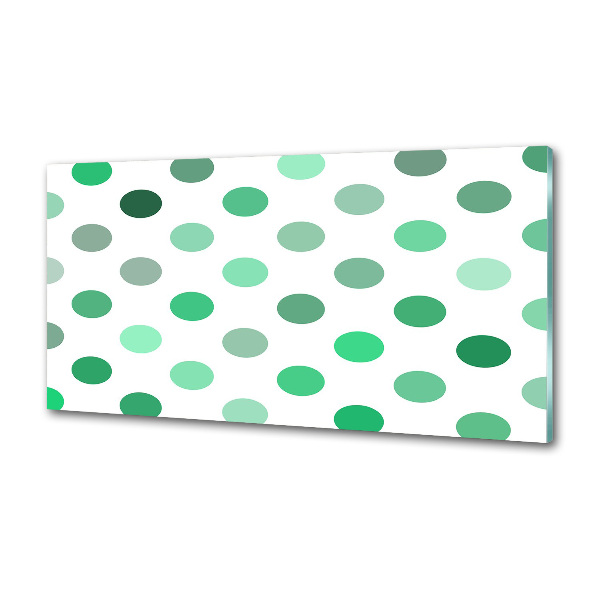 Cooker splashback Green dots