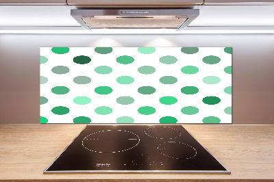 Cooker splashback Green dots