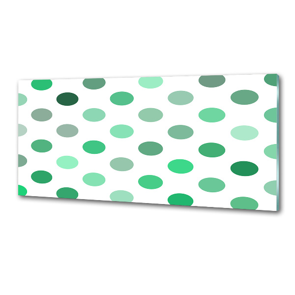 Cooker splashback Green dots